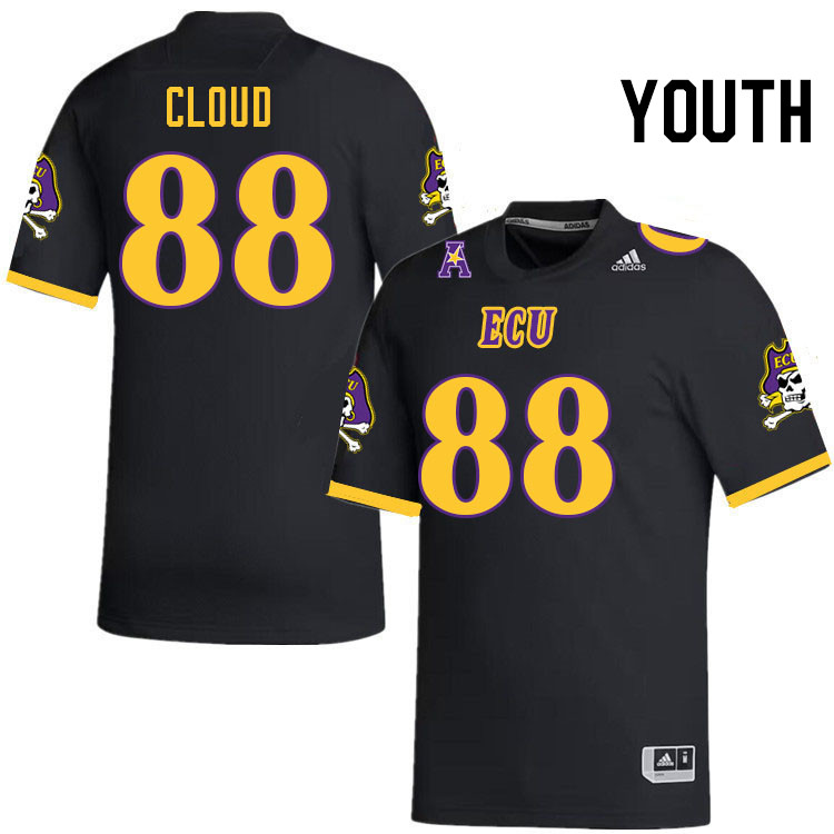 Youth #88 Trenton Cloud ECU Pirates College Football Jerseys Stitched-Black